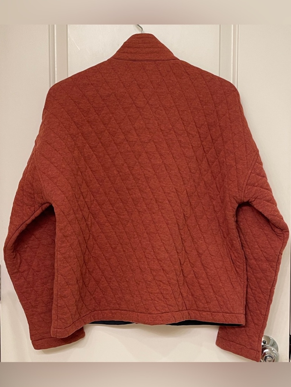 Orvis Quilted Rust Red Button-Front Jacket - Picture 4 of 4